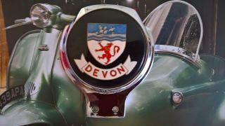 Lambretta Vespa Mod Vintage Classic Car Badge Bar Devon Enamel County Badge