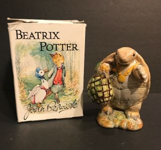 Vtg Beatrix Potter Mr.  Alderman Ptolemy Turtle Tortoise Figurine Beswick England