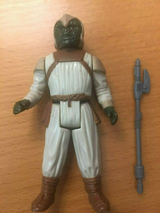 Vintage Star Wars Roj Nikto Skiff Guard Complete With Weapon Complete