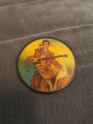 Elvis Presley Vintage 1956 Flasher Badge To Promote Lmt