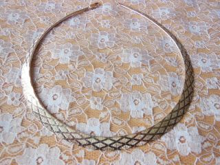 Vintage Costume Jewellery/925 Silver Necklace/choker (m)