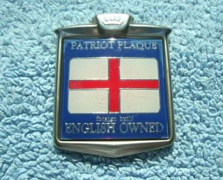 Vintage 1990s England St.  George Cross Car Badge - Lambretta/vespa Patriot Emblem