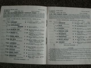 vintage Epsom horse racing programmes early 1960s 7