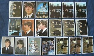 19 Vintage 1964 Beatles Color Cards 1 3 5 6 36 37 38 39 40 48 49 50 64