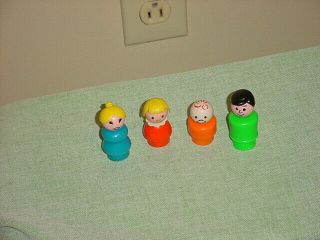 Vintage Fisher Price Little People Family - Dad,  Mom,  Girl,  Boy