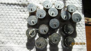 16 Vintage Yale Mortise Cylinders With 1 Master Key