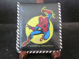 Vintage 1978 Leather Marvel Comics Group Colorful Spiderman Wallet