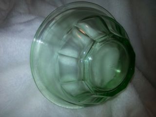 VINTAGE - - Green Depression Glass - - LARGE 9 