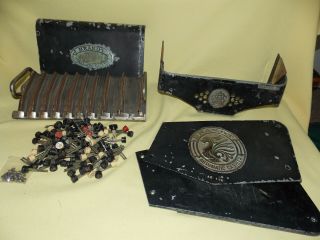 Set Of 107 Vintage Brandt Automatic Cashier Coin Counter Keys Front Back Sides