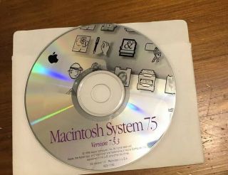 Vintage Apple Macintosh System 7.  5.  Version 7.  5.  3 Os Operating System Disc