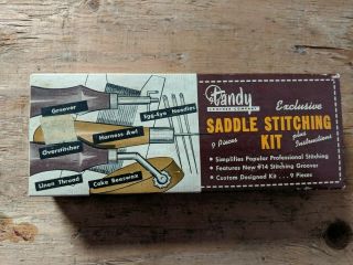 Vintage Tandy Leather Company Saddle Stitching Kit