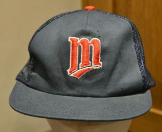 Vintage 80s 90s Minnesota Twins Trucker Hat Snapback Cap Mlb Meshback Rare