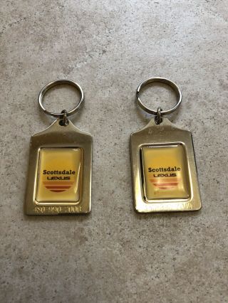 2 Gold Scottsdale Lexus Key Chain Vintage