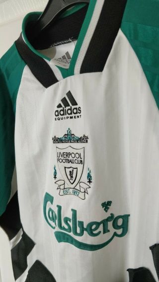 Vintage Liverpool FC Away Football Shirt 1993/95 1994 1995 Adult Small Adidas 3