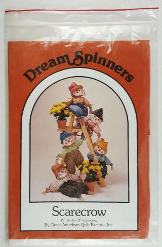 Dream Spinners 32 " Scarecrow Sewing Pattern Great American Quilt Factory Vintage