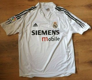 Vtg Adidas Real Madrid Spain Home Shirt 03/04 23 Beckham Size L