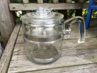 Vtg Pyrex Glass Coffee Percolator 6 Cup Pot Flameware Stove Top 7756 Complete