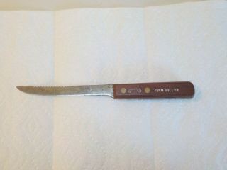 Vintage Clyde 1850 Fish Fillet Knife 6 " Blade With Sheath