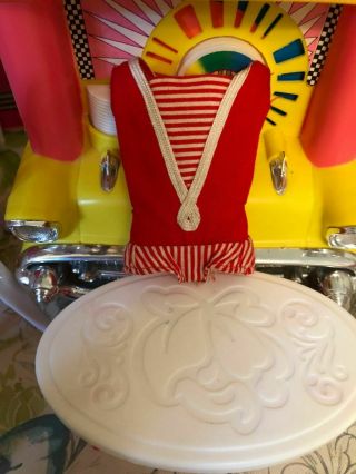 Vintage Skipper Doll Swimsuits Bathing Suit Red White Stripes