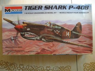 Vintage Monogram 1/48 Tiger Shark P - 40b 5209