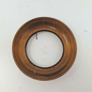Vintage Antique Round Wood Picture Frame Small No Glass Walnut Frame