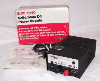 Vintage Eico 1040 Solid State 117 Vac To 12 Volt Dc 4 Amp Power Supply