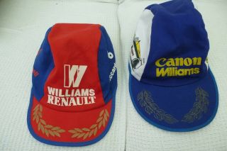 Two Vintage F1 Caps,  Featuring Williams,  Nigel Mansell,  Riccardo Patrese