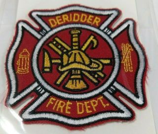 Deridder Louisiana Fire Department Patch Vintage La Firefighter