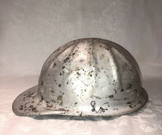Vintage Aluminum Hard Boiled Hard Hat Safety Construction W/liner Esso