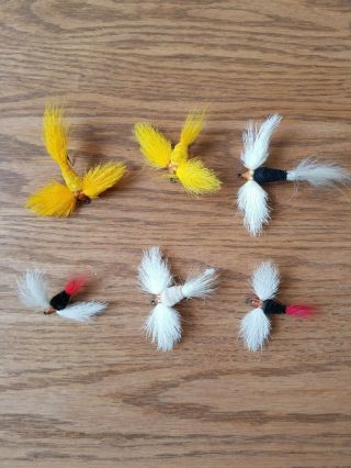 Six Vintage Hand Tied Fly Fishing Flies