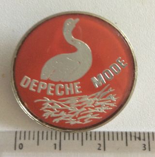 Vtg Depeche Mode Speak And Spell Plastic Insert Metal Pin Badge 28mm Synth Pop
