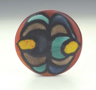 Vintage Poole Pottery - Delphis Design Badge Or Brooch - Unusual