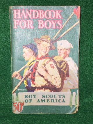 Vintage Handbook For Boys Boy Scouts Of America 1945 Norman Rockwell Art