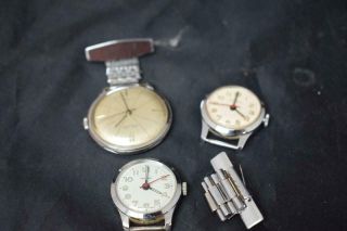 Trio Of Vintage Fob Watches Ingersoll & Poljot Ussr