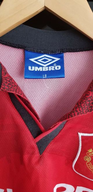 Retro Vintage Manchester United 94 - 95 Home Shirt Sharp Umbro Large Boys 2