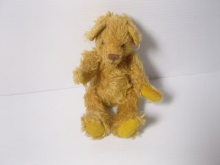 Handmade Vintage Retro Crafted Ginger Mohair Teddy Bear 9 " Karen Noonan 6/95.  Bx