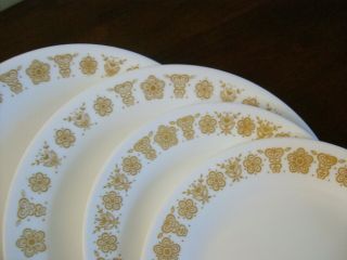 4 VINTAGE CORELLE BUTTERFLY GOLD 2) 8.  5 LUNCH PLATE 2) 6.  75 BREAD DESSERT DISHES 2