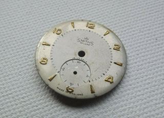 Vintage Smiths De Luxe Watch Dial For Spares 29mm