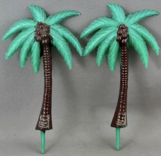 VINTAGE PALM TREES & FLAMINGO CAKE TOPPERS/DECORATIONS 2