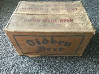 Vintage Old Bru Beer 24 Bottle Box - Brewed By Martz Detroit Brewing Company