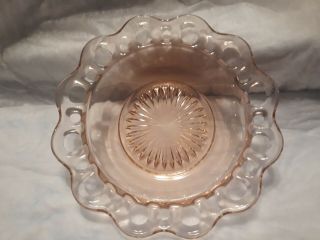 Vintage Anchor Hocking Pink Depression Glass Bowl - Old Colony Pattern