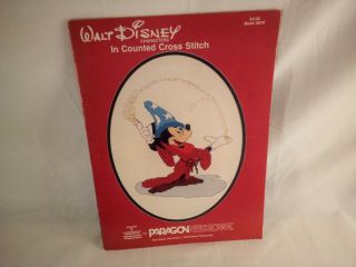 Vintage Walt Disney Characters In Counted Cross Stitch Pattern Book Paragon