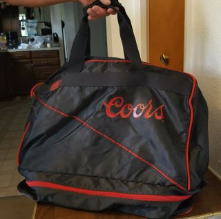 Vintage Retro Coors Ski Boot And Gear Duffel Overnight Bag Black And Red