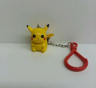 Pikachu Pokemon Nintendo 1999 Vintage Rubber Keychain Keyring Key Ring 1990s Toy