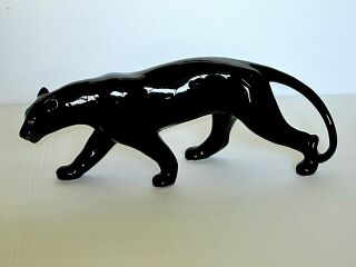 Vintage Nippon Porcelain Black Panther 11 " Figurine