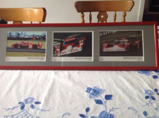 Vintage Framed Prints Of 1999 Toyota Gt Le Mans.  Issued 03/2007.  60x17 Cms.