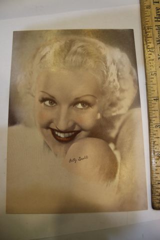 Vintage 5 " X7 " Movie Star Publicity Photo Betty Grable B&w Colorized Wow Jsh