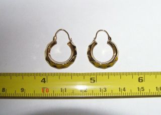 Lovely Vintage 9ct Gold Creole Earrings