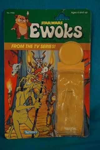 Star Wars Card Back Only Ewoks Tv Series Dulok Shaman 4 - Vintage Moc Carded