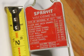 Sprayit Viscosimeter PAINT Viscosity Meter Paints Oils Vintage Thomas Industries 2